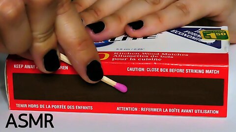 ASMR Sounds with Match Sticks (no talking, tapping, scratching)