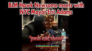 BLM Hawk Newsome meets with NYC Mayor Eric Adams at Brooklyn Borough Hall (Nov 2021)