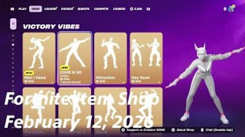Fortnite Item Shop|February 12, 2026(*New* Emotes)