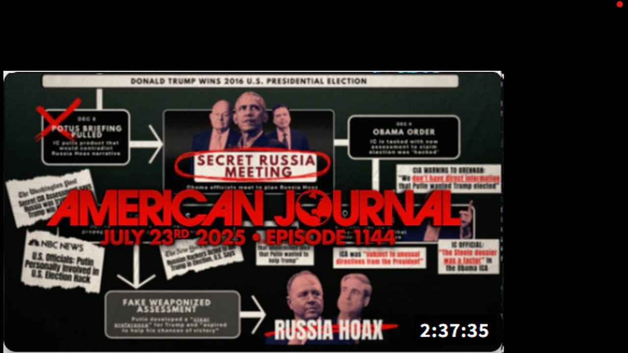 The American Journal: DNI Gabbard Declassifies Reports Showing Obama Fabricated Putin Support Of Trump Despite ZERO Intel Proof - FULL SHOW - 07/23/2025