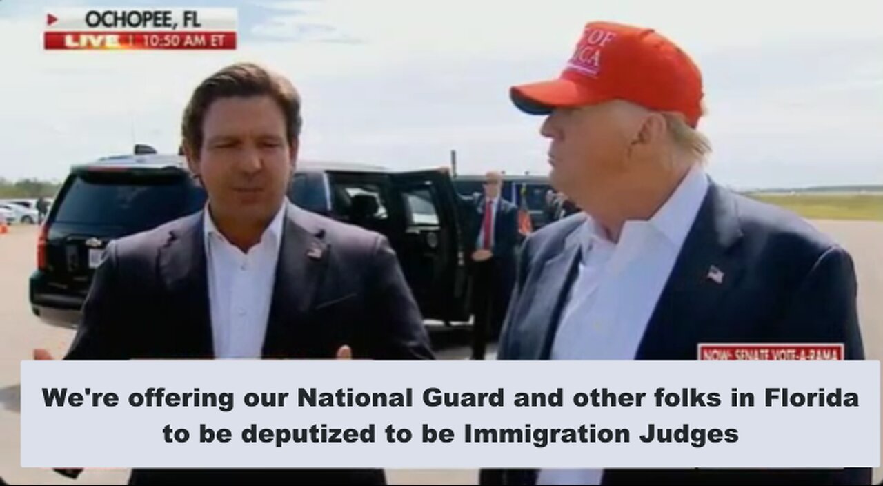 7/1/2025 - NG deputized as Judges at Alligator Alcatraz! Trump & DeSantis dropping bombs