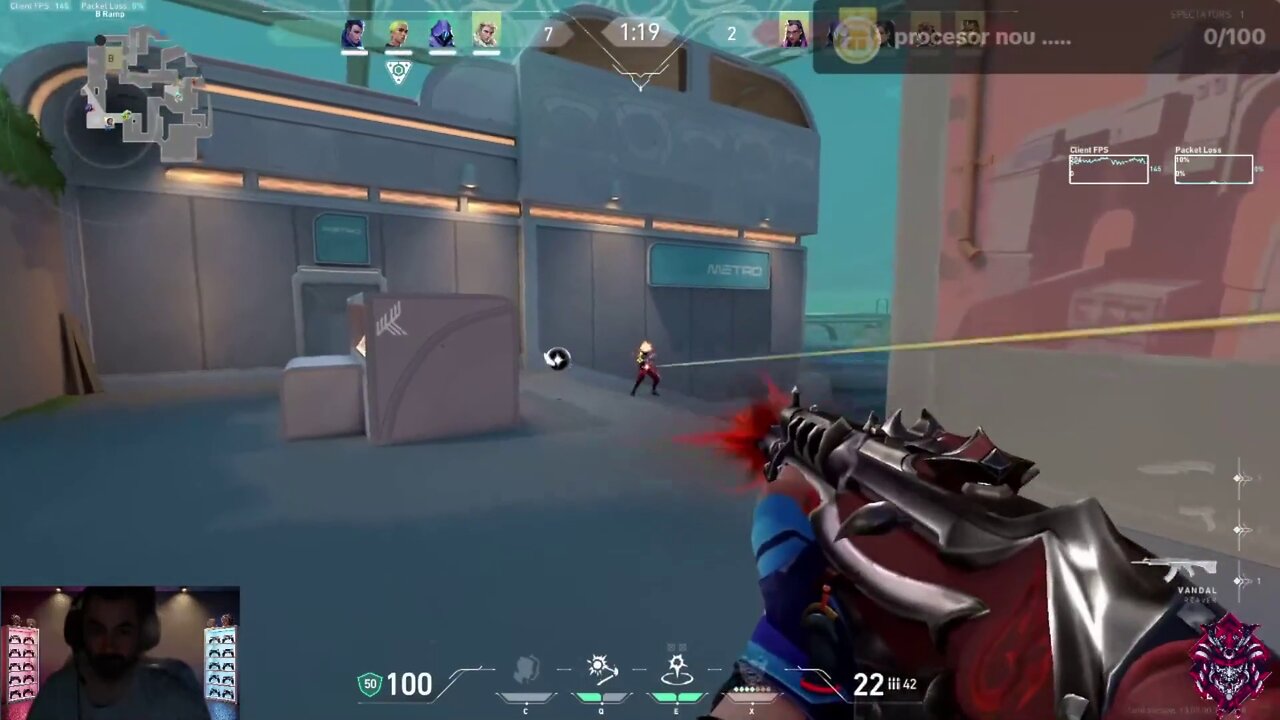 When you push and destroy (part of) the enemy team