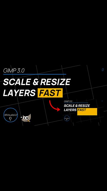 📐 How To Resize Layers In GIMP - GIMP Resize Layer - GIMP 3.0 - GIMP Tutorial | #Shorts