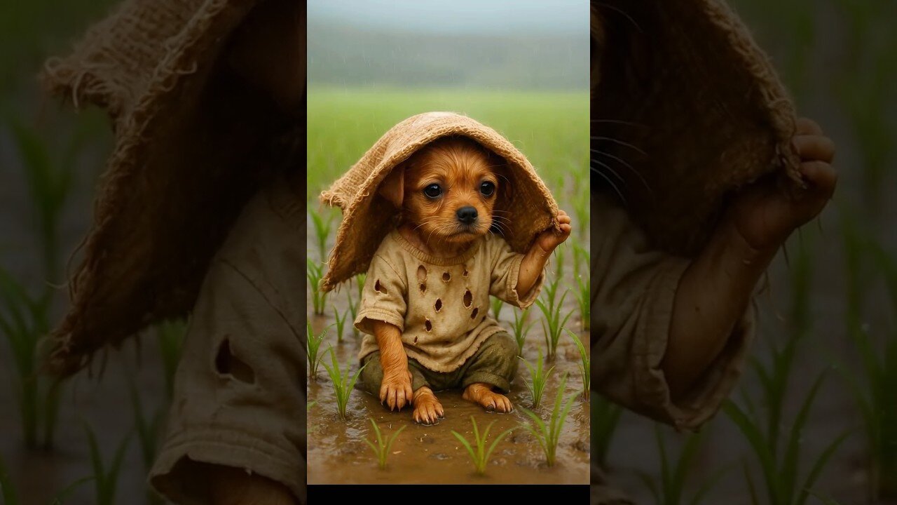 The poor puppy didn't have home so, his rich friends making fun of him
