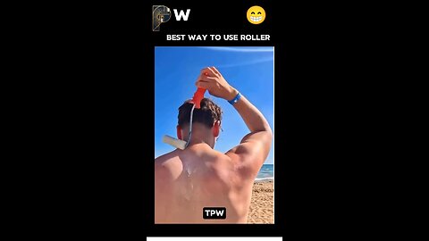 Best way to use roller on beach ⛱️😁😁