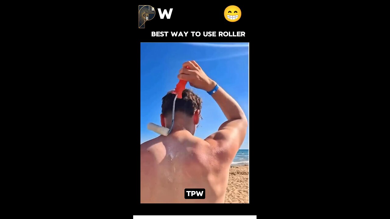 Best way to use roller on beach ⛱️😁😁