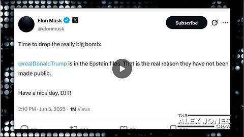 BOMBSHELL UPDATE: Elon Musk Says President Trump Is In The Epstein Files,