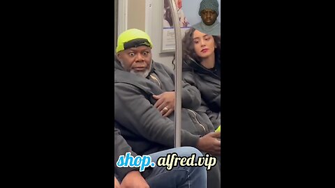 White Girl Leans On Random Black Man's Chest In The Subway