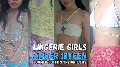 Beautiful Girls Amber 18Teen 2025 summer outfit ideas ❀ུ۪༄✧ 4K HD
