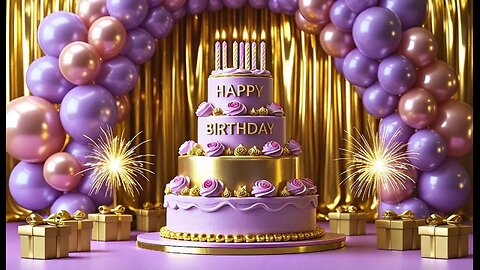 Happy Birthday Wishes 🎂 Beautiful Cake & Celebration Music
