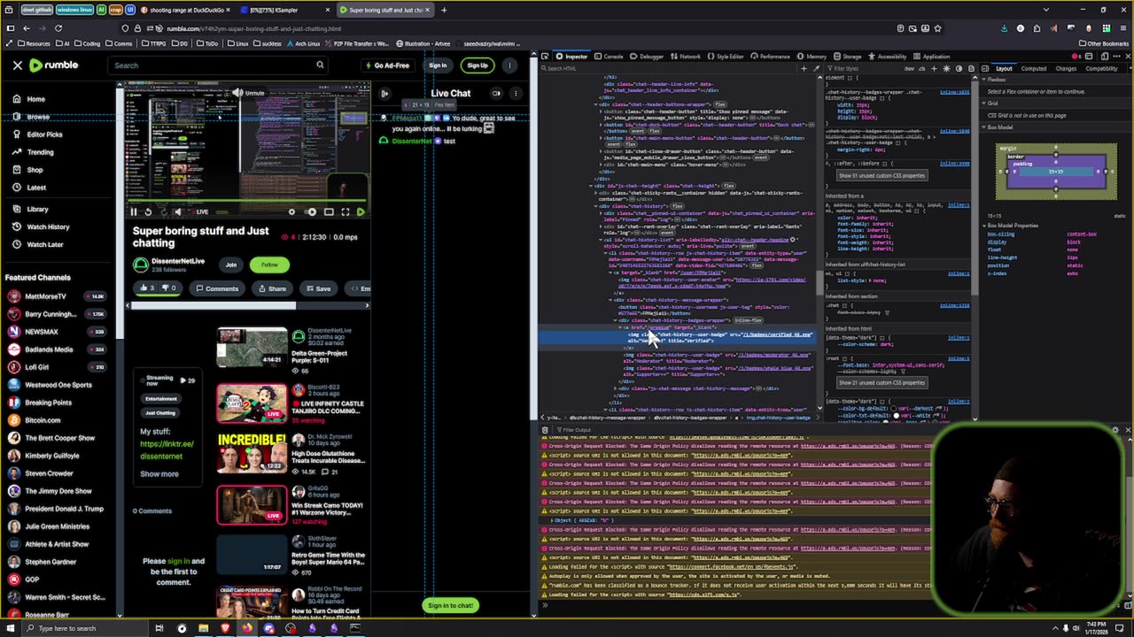 Super boring stuff and Just chatting