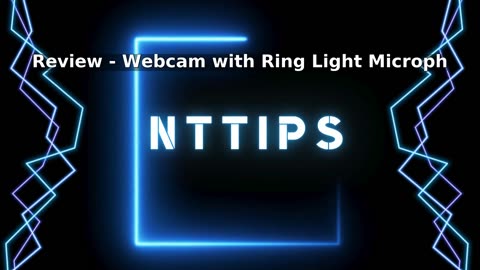 Webcam with Ring Light Microphone - Streaming Web Camera, 1080P Full HD Pro Came