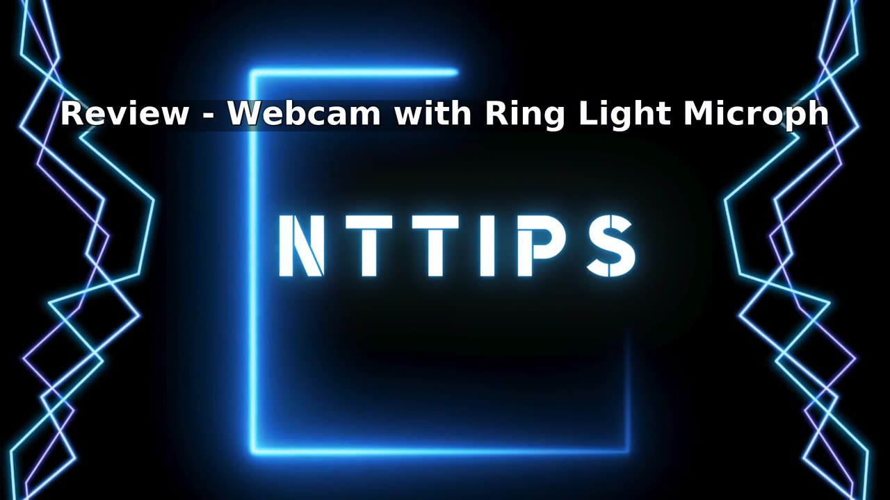 Webcam with Ring Light Microphone - Streaming Web Camera, 1080P Full HD Pro Came