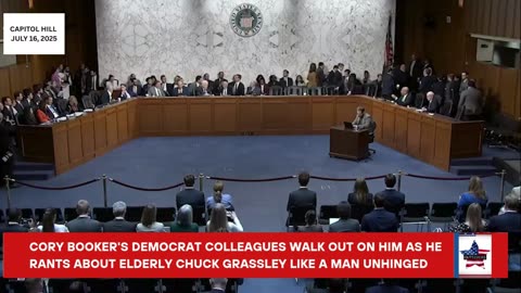 Cory Booker's Democrat Colleagues Walk Out on Him as He Rants About Elderly Chuck Grassley
