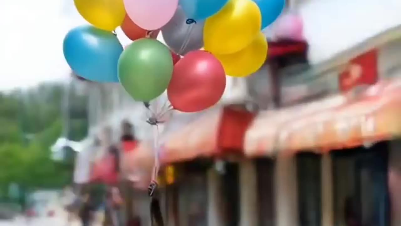 Monkey flew with balloons | Helium balloons | Monkey Mischief