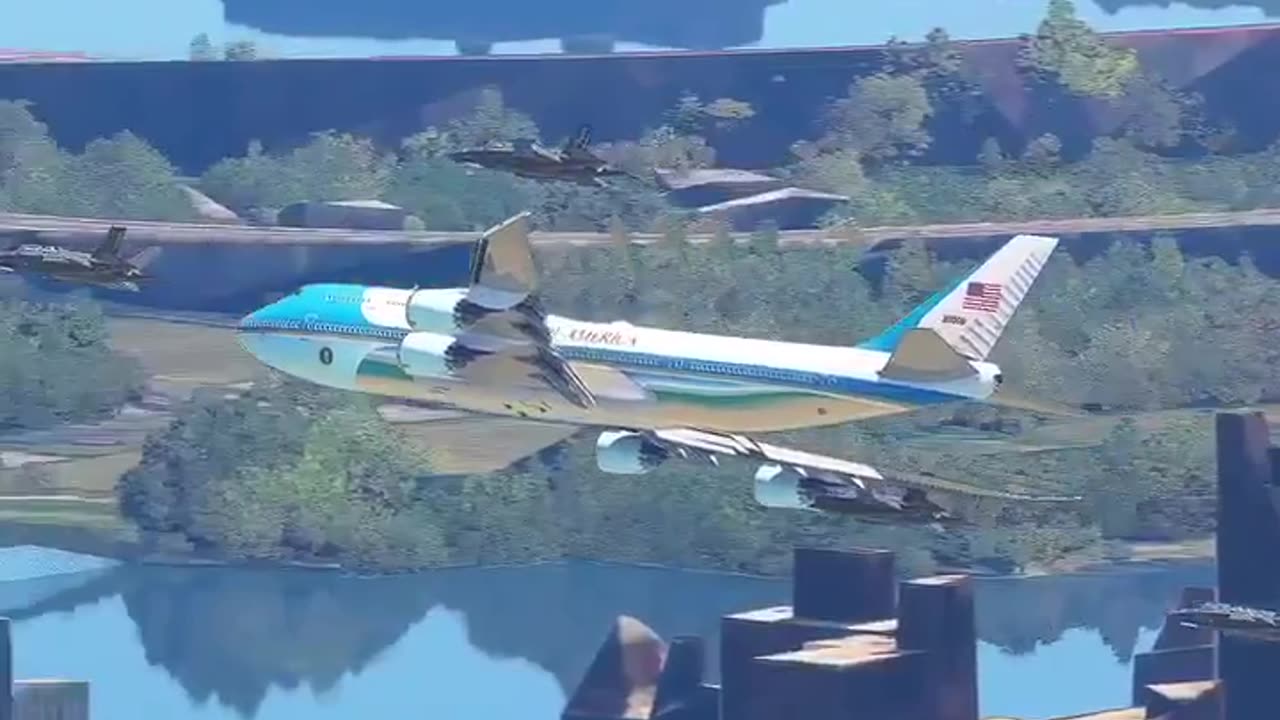 Trumps Airforce One and the Defenders