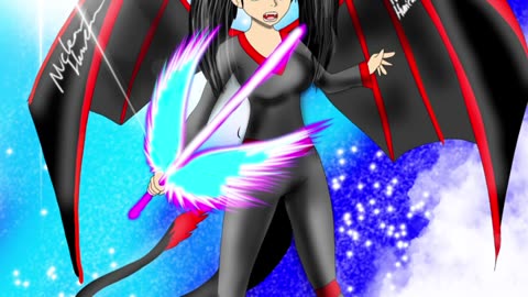 Oc speedpaint nuclear hurricane with a archangel blade