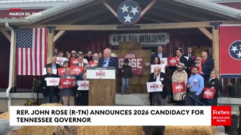 JUST IN: John Rose Announces 2026 Bid To Become Governor Of Tennessee