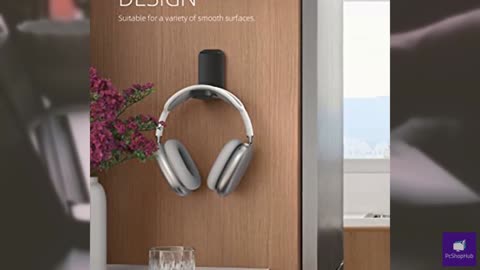 Lamicall Headphone Stand, Sticky Headset Hanger - Adhesive Headphone Holder Hook