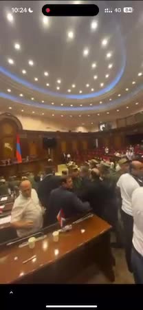 🇦🇲 Brawl erupts in Armenian Parliament!