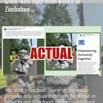 Fact Check: Facebook Posts Offering Free Food For Americans Is Clickbait Operation Based In Zimbabwe
