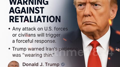 U.S Attract on Iran Trump Warns Iran: Retaliation Will Trigger Massive U.S. Response