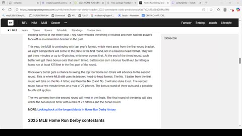 2025 HOME RUN DERBY LIVESTREAM