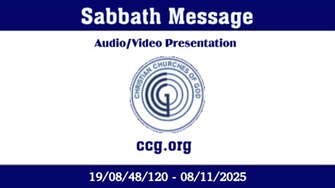 Sabbath Message (Audio) for 19/08/48/120 - 08/11/2025