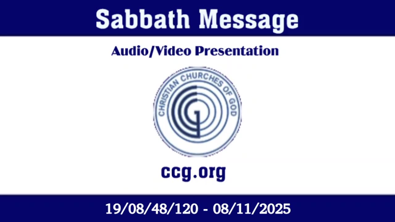 Sabbath Message (Audio) for 19/08/48/120 - 08/11/2025