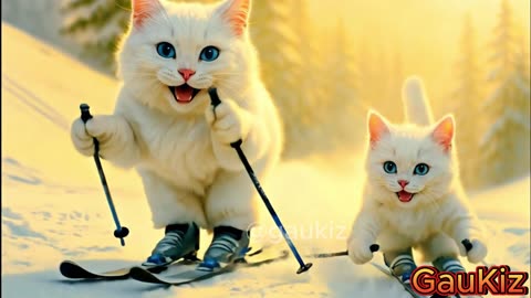 Mama Cat Sells Coffee to Reward Kitten's Good Grades with a Water Park Trip A Heartwarming Day 🐱☕💦