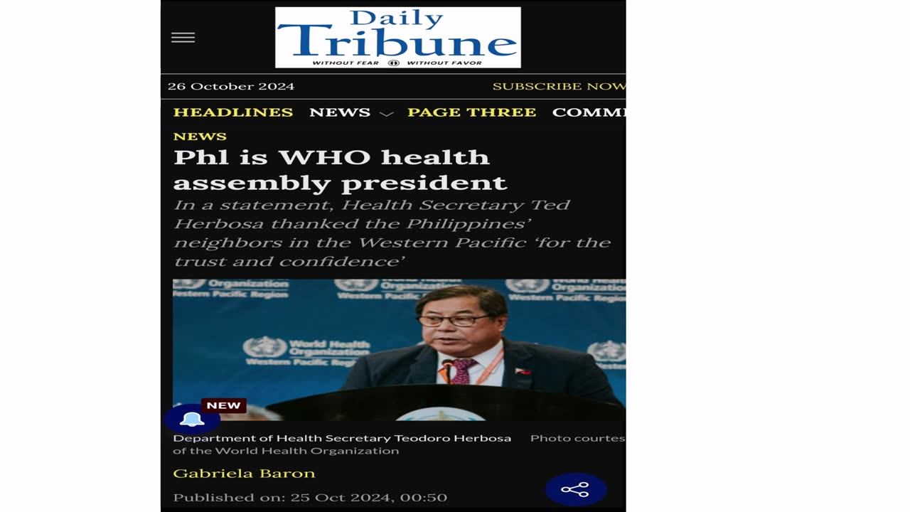 The Philippines IN BED with the WHO