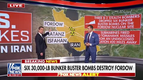 Examining in detail the six bunker bombs weighing thirty thousand pounds that were dropped on Iran