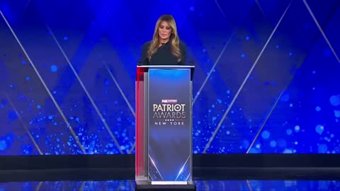 First lady Melania Trump accepts the 'Patriot of the Year' award at Fox Nation Patriot Awards