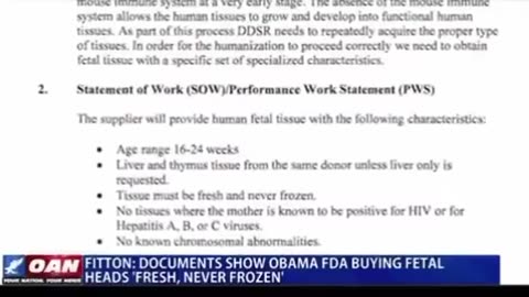 The FDA were buying baby skulls during the Obama administration for $550 per skull.