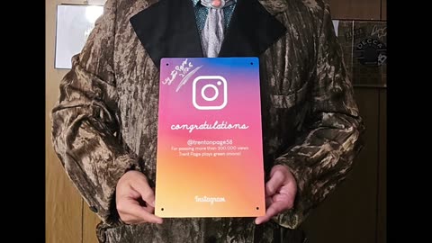 Trent Page's Instagram award.