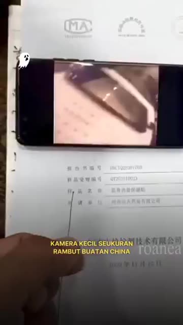 中国で流通する髪の毛サイズの小型カメラ。