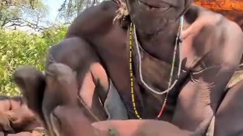 Hadzabe Tribe traditional bushmen live simple and happy lifestyle