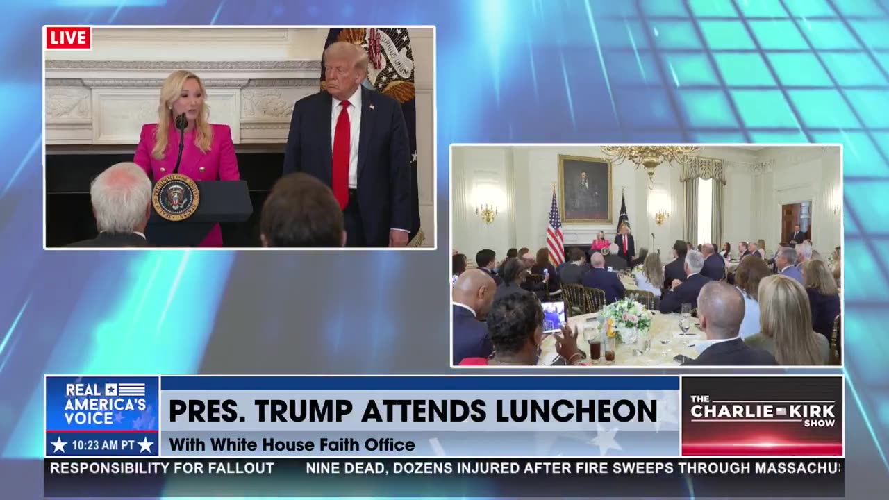 "AT THE WHITE HOUSE, WHERE FAITH IS NOT SIDE LINED, IT HAS A SEAT AT THE TABLE"