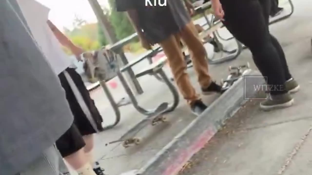 Grown man assaults other kids at a skate park after they made fun of a Trans Person