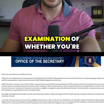 HUD CRACKS DOWN on Illegal Aliens Taking Taxpayer Housing