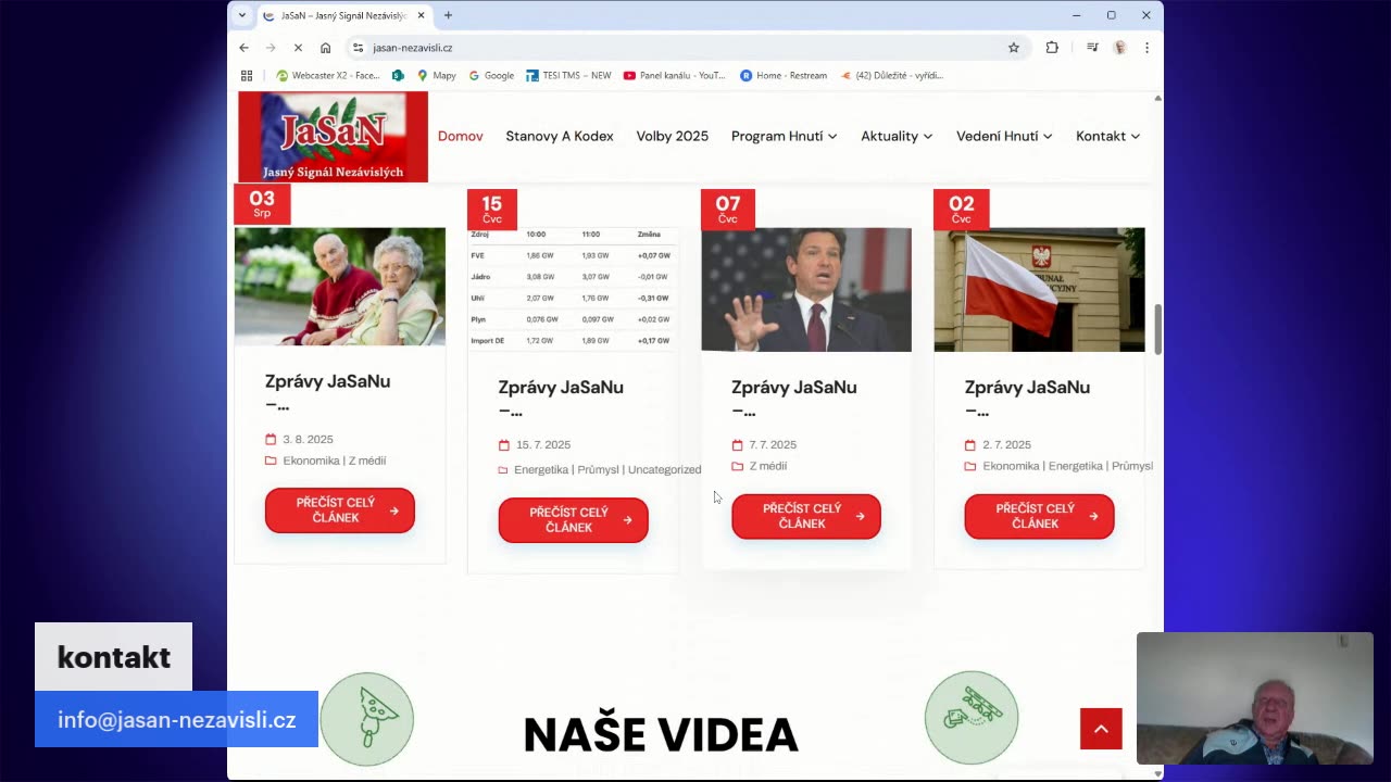 Vladimír Štěpán - předseda JASAN - aktuální informace v energetice a další