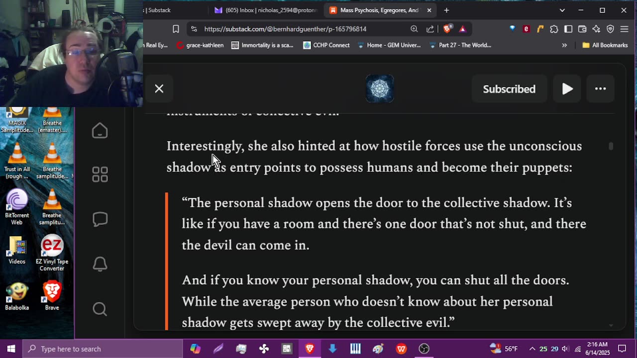 Reading Bernhard Guenther: Egregores
