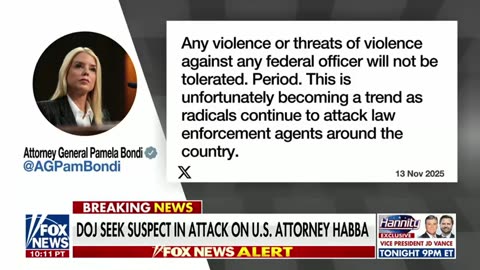 AG Pam Bondi reveals an individual attempted to confront New Jersey U.S. Attorney Alina Habba