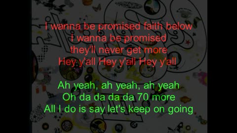 Led Zeppelin III #5 Out Of The Tiles (backward lyrics in red)