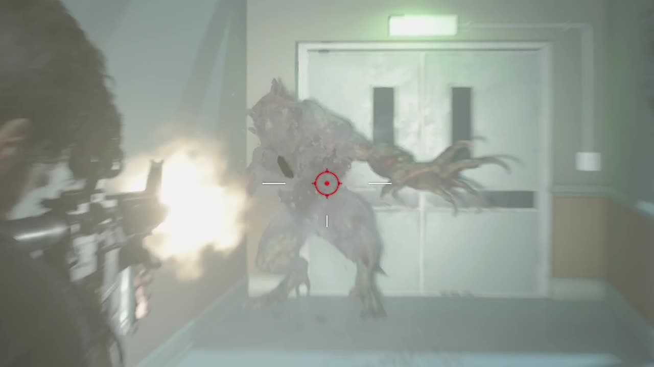 Carlos getting shishkebap by insect-lizard hybrid thingy.