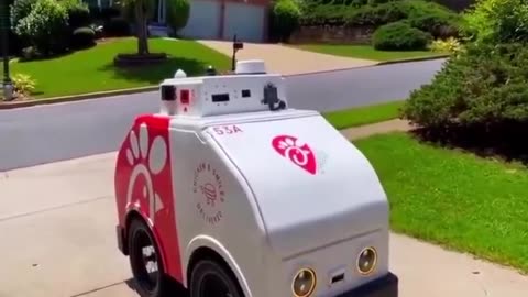 Chick-Fil-A Food Delivered by Robot