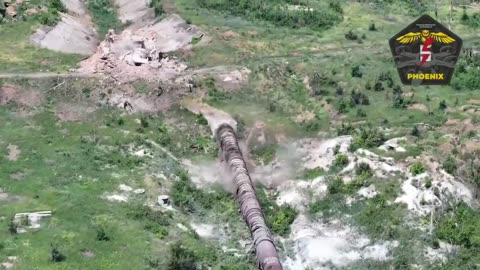 Going After Russian Infantry Moving Through Disused Pipeline