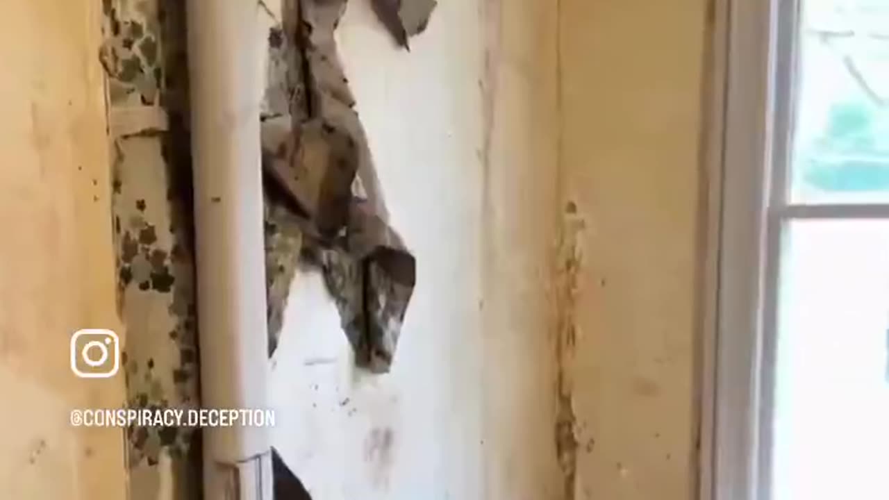 Old map of the world discovered behind a wall