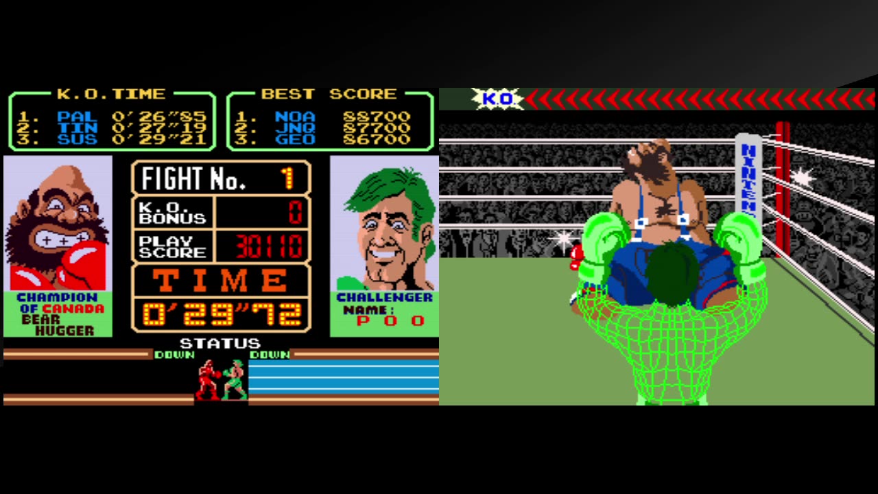 super punch out Bear hugger