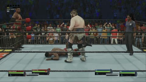 wwe 2k25 246 universe Angelo Dawkins and Montez Ford VS Erik and Ivar